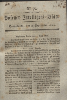 Posener Intelligenz-Blatt. 1826, Nro. 70 (2 September) + dod.