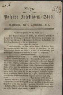 Posener Intelligenz-Blatt. 1826, Nro. 71 (6 September) + dod.