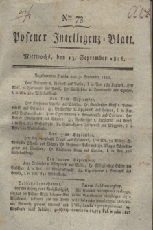 Posener Intelligenz-Blatt. 1826, Nro. 73 (13 September) + dod.