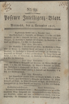 Posener Intelligenz-Blatt. 1826, Nro. 89 (8 November) + dod.