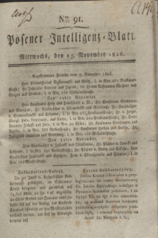Posener Intelligenz-Blatt. 1826, Nro. 91 (15 November) + dod.