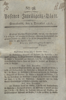 Posener Intelligenz-Blatt. 1826, Nro. 98 (9 December) + dod.