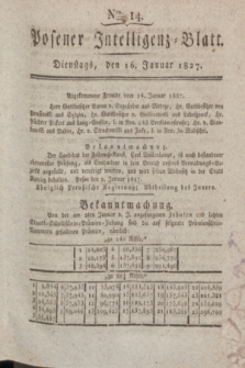Posener Intelligenz-Blatt. 1827, Nro. 14 (16 Januar)