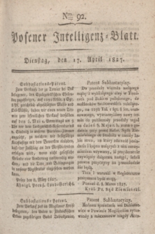Posener Intelligenz-Blatt. 1827, Nro. 92 (17 April)