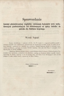 [Kadencja II, sesja II, al. 43] Alegata do Sprawozdań Stenograficznych z Drugiej Sesji Drugiego Peryodu Sejmu Galicyjskiego z roku 1868. Alegat 43