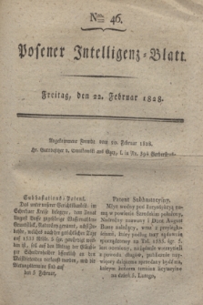 Posener Intelligenz-Blatt. 1828, Nro. 46 (22 Februar)