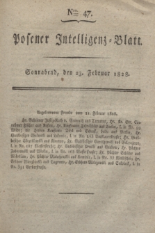 Posener Intelligenz-Blatt. 1828, Nro. 47 (23 Februar)