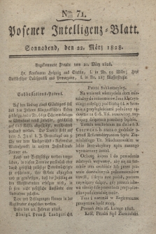 Posener Intelligenz-Blatt. 1828, Nro. 71 (22 März)