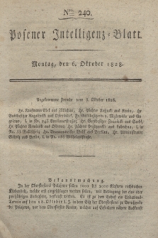 Posener Intelligenz-Blatt. 1828, Nro. 240 (6 Oktober) + dod.