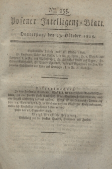 Posener Intelligenz-Blatt. 1828, Nro. 255 (23 Oktober)