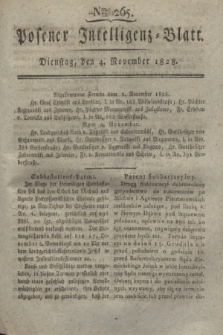 Posener Intelligenz-Blatt. 1828, Nro. 265 (4 November) + dod.