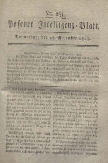 Posener Intelligenz-Blatt. 1828, Nro. 285 (27 November)