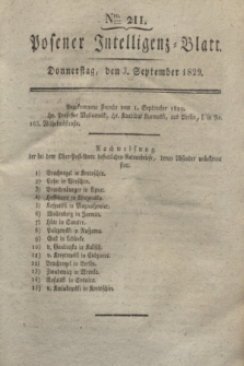 Posener Intelligenz-Blatt. 1829, Nro. 211 (3 September)