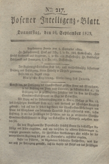 Posener Intelligenz-Blatt. 1829, Nro. 217 (10 September)
