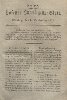 Posener Intelligenz-Blatt. 1829, Nro. 220 (14 September)