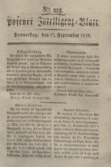 Posener Intelligenz-Blatt. 1829, Nro. 223 (17 September)