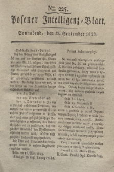 Posener Intelligenz-Blatt. 1829, Nro. 225 (19 September)