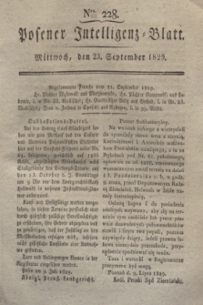 Posener Intelligenz-Blatt. 1829, Nro. 228 (23 September)
