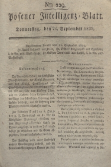 Posener Intelligenz-Blatt. 1829, Nro. 229 (24 September)