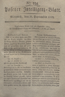 Posener Intelligenz-Blatt. 1829, Nro. 234 (30 September)