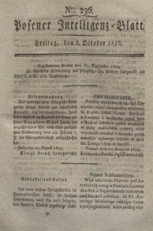 Posener Intelligenz-Blatt. 1829, Nro. 236 (2 October)