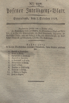 Posener Intelligenz-Blatt. 1829, Nro. 237 (3 October) + dod.