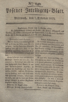 Posener Intelligenz-Blatt. 1829, Nro. 240 (7 October)