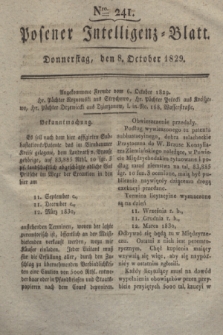 Posener Intelligenz-Blatt. 1829, Nro. 241 (8 October)