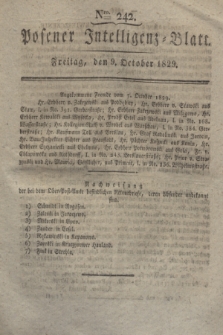 Posener Intelligenz-Blatt. 1829, Nro. 242 (9 October)