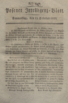 Posener Intelligenz-Blatt. 1829, Nro. 247 (15 October)