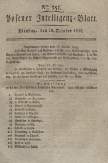 Posener Intelligenz-Blatt. 1829, Nro. 251 (20 October)