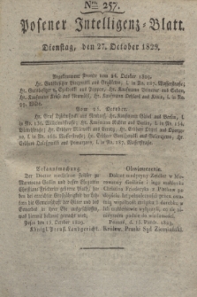Posener Intelligenz-Blatt. 1829, Nro. 257 (27 October)