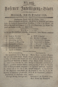 Posener Intelligenz-Blatt. 1829, Nro. 258 (28 October)