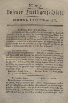 Posener Intelligenz-Blatt. 1829, Nro. 259 (29 October)