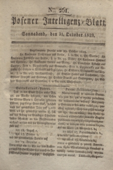 Posener Intelligenz-Blatt. 1829, Nro. 261 (31 October) + dod.