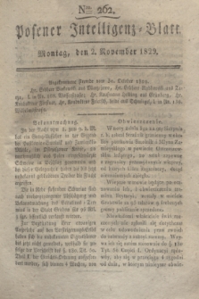 Posener Intelligenz-Blatt. 1829, Nro. 262 (2 November) + dod.