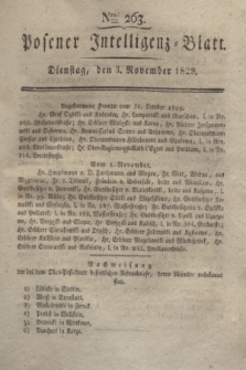 Posener Intelligenz-Blatt. 1829, Nro. 263 (3 November)