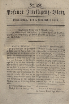 Posener Intelligenz-Blatt. 1829, Nro. 265 (5 November)