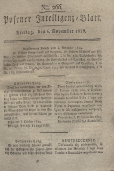 Posener Intelligenz-Blatt. 1829, Nro. 266 (6 November)