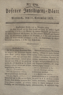 Posener Intelligenz-Blatt. 1829, Nro. 270 (11 November)