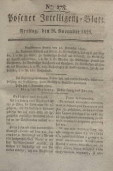 Posener Intelligenz-Blatt. 1829, Nro. 278 (20 November)