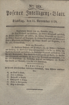 Posener Intelligenz-Blatt. 1829, Nro. 281 (24 November) + dod.