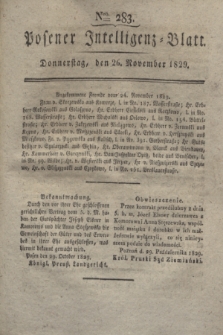 Posener Intelligenz-Blatt. 1829, Nro. 283 (26 November)