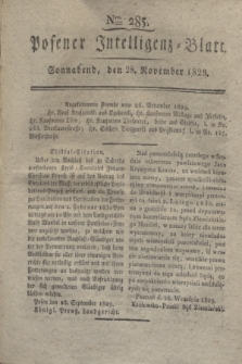 Posener Intelligenz-Blatt. 1829, Nro. 285 (28 November)