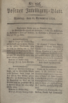 Posener Intelligenz-Blatt. 1829, Nro. 286 (30 November)