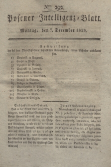 Posener Intelligenz-Blatt. 1829, Nro. 292 (7 December)