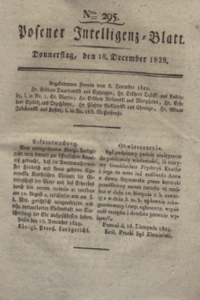 Posener Intelligenz-Blatt. 1829, Nro. 295 (10 December)