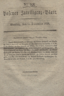 Posener Intelligenz-Blatt. 1829, Nro. 298 (14 December)