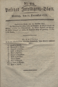 Posener Intelligenz-Blatt. 1829, Nro. 304 (21 December)