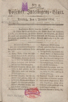 Posener Intelligenz-Blatt. 1830, Nro. 1 (1 Januar) + dod.